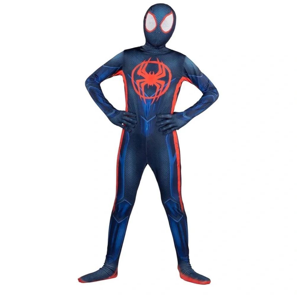 MARVEL Kid's Spider-Man Miles Morales Zentai Suit, Costume for Halloween Medium